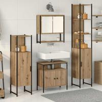 4-delige badkamermeubelset in artisan eiken.