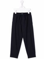 Emporio Armani Kids pantalon droit à lien de resserrage - Bleu - thumbnail