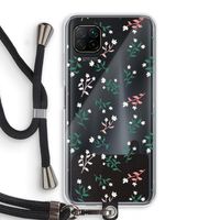 Small white flowers: Huawei P40 Lite Transparant Hoesje met koord