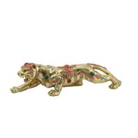 Decoratieve figuren DKD Home Decor 39 x 11 x 10 cm Gouden Koloniaal Panter