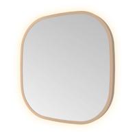 Spiegel Hotbath &MORE 40x40 cm LED-Verlichting Deens Ovaal Geborsteld Koper PVD