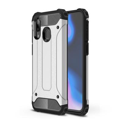 Magic Armor TPU + PC combinatie Case voor Galaxy A40 (zilver)