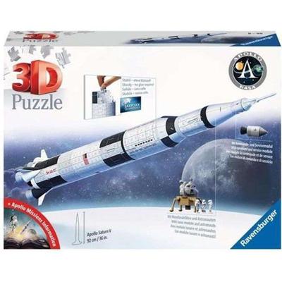3D Puzzel Saturn V ruimteraket - Ravensburger - 440 stukjes - NASA - Vanaf 8 jaar