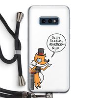 Geen Gezeik: Samsung Galaxy S10e Transparant Hoesje met koord