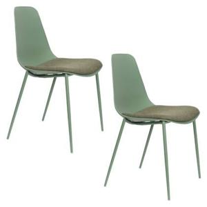 Housecraft Living Jeffrey Eetkamerstoelen Groen - Set van 4