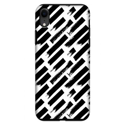 Zwarte vegen: iPhone XR Tough Case