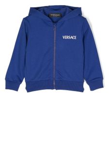 Versace Kids hoodie à logo imprimé - Bleu