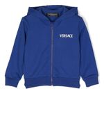 Versace Kids hoodie à logo imprimé - Bleu - thumbnail