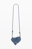 Mini portemonnee van denim in hartvorm - BLUE - U
