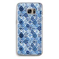 Blauw motief: Samsung Galaxy S7 Edge Transparant Hoesje