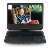 LENCO DVP-1046BK - 2x 10 inch draagbare DVD speler met oplaadbare batterij, twee hoofdtelefoons en twee montagebeugels voor in de auto - Zwart