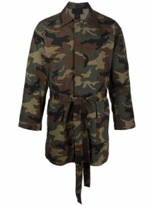 Fear Of God veste ceinturée à motif camouflage - Vert