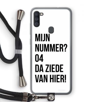 Da ziede van hier: Samsung Galaxy A11 Transparant Hoesje met koord