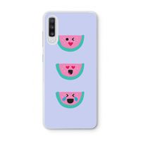 Smiley watermeloen: Samsung Galaxy A70 Transparant Hoesje