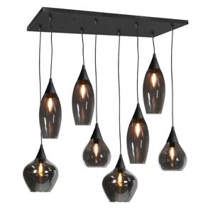 Highlight HanglampCambio zwart 8-lichts donker smoke glas - H5858.01