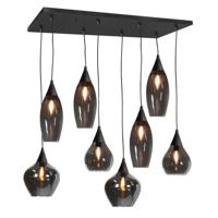 Highlight HanglampCambio zwart 8-lichts donker smoke glas - H5858.01 - thumbnail