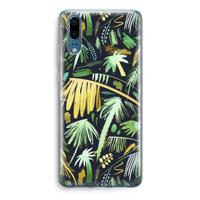 Tropical Palms Dark: Huawei P20 Transparant Hoesje - thumbnail