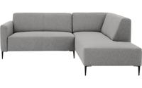 Goossens Bank Key West lichtgrijs, stof, 2-zits, modern design met ligelement rechts