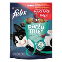 Felix Party Mix Seaside kattensnoep zalm-, koolvis- & forelsmaak maxipack 5 x 200 g