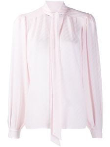 Givenchy blouse rayée à col lavallière - Rose