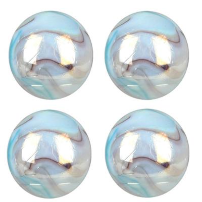 Knikkers - 4x stuks - Witte tijger bollebust - 42 mm - speelgoed