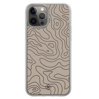 iPhone 12 (Pro) hybride hoesje - Abstract lines