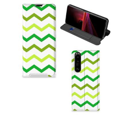 Sony Xperia 1 III | Hoesje met Magneet | Zigzag Groen