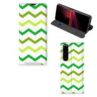 Sony Xperia 1 III | Hoesje met Magneet | Zigzag Groen