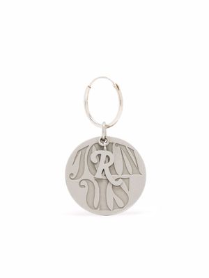 Raf Simons boucle d'oreille Join Us à breloque - Argent