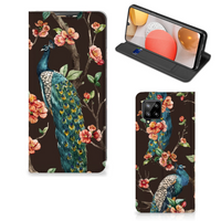 Samsung Galaxy A42 Hoesje maken Pauw met Bloemen - thumbnail