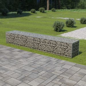 Schanskorfmuur met deksels 300x50x50 cm gegalvaniseerd staal