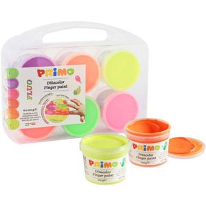 Primo vingerverf set 6 potjes - fluor