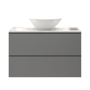 Badkamermeubelset Gliss Hermes 90 cm Beton Grijs Met Waskom
