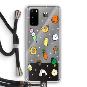 Happy bento friends: Samsung Galaxy S20 Transparant Hoesje met koord
