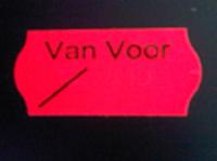 Etiket 2612 fl.rood perm VAN VOOR 54.000