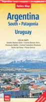 Wegenkaart - landkaart Argentinië - zuid en Patagonië en Uruguay | Nelles Verlag - thumbnail