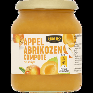 Jumbo Appel Abrikozen Compote met Stukjes 360 g