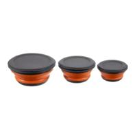 Ruhhy Opvouwbare schaaltjes - 3x stuks - siliconen - kommetjes/bakjes - 3 maten Ruhhy Opvouwbare schaaltjes - 3x stuks - siliconen - kommetjes/bakjes - 3 maten