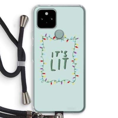 It's Lit: Pixel 5 Transparant Hoesje met koord