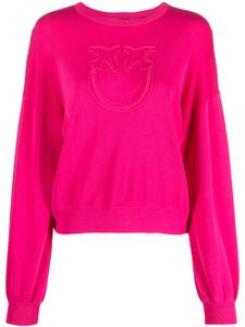 PINKO pull à logo brodé - Rose