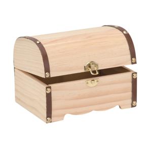 Glorex hobby Houten kistje met sluiting en deksel - 18 x 13 x 12 cm - Sieraden/spulletjes/sleutels