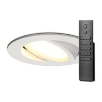 20x LED inbouwspots Rome - Wit - 6 Watt 500 lumen - Kantelbaar - Dimbaar - 2700K warm wit - IP44 Waterdicht - Inclusief afstandsbediening - Geringe inbouwdiepte