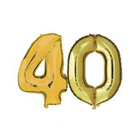 Gouden 40 jaar ballonnen feestversiering - thumbnail