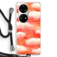Lichte Wolken: Huawei P50 Pro Transparant Hoesje met koord