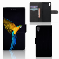 Sony Xperia XA1 | Telefoonhoesje | Met pasjeshouder | Papegaai