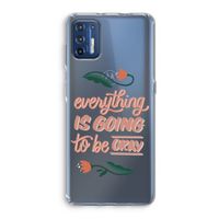 Optimistic flower girl: Motorola Moto G9 Plus Transparant Hoesje