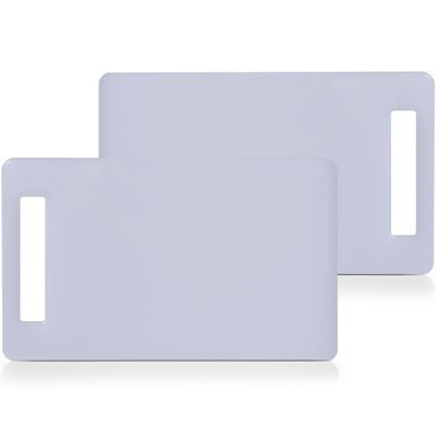 2x Rechthoekige witte snijplanken kunststof 25 cm