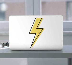 Stickers voor laptop Licht vet klein en geel