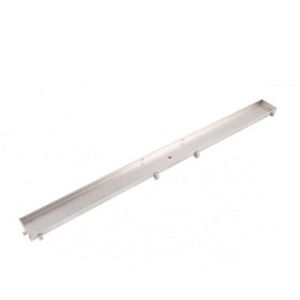 Tegelinlegrooster Brauer RVS Omkeerbaar tbv Douchegoot STD/W/PS 60x7 cm Inclusief Afstandhouders Brauer