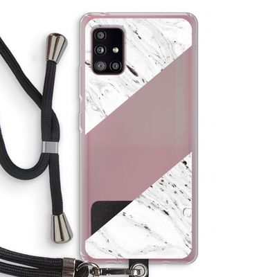 Biggest stripe: Samsung Galaxy A51 5G Transparant Hoesje met koord